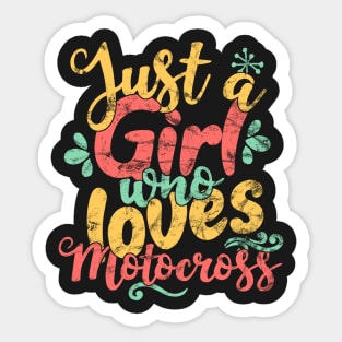 Just A Girl Who Loves Motocross Bike Gift graphic Sticker